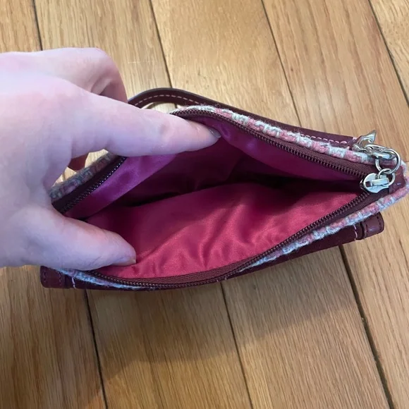 Coach Stylish Pink and Red Women's Wristlet - Picture 4 of 5